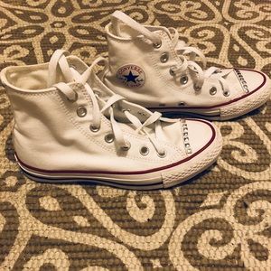 White High-top Converse Sneakers